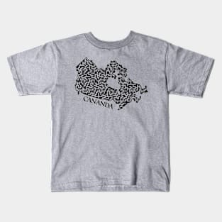 Canada Outline Maze & Labyrinth Kids T-Shirt